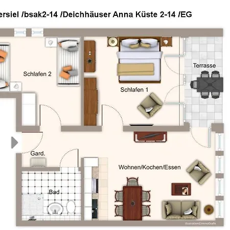 Apartment Deichhaeuser Anna Kueste Deichhaeuser Anna Kueste 2-14 *